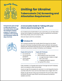 Uniting for Ukraine: A Conversation Guide for Talking with your Clients about Screening for Tuberculosis